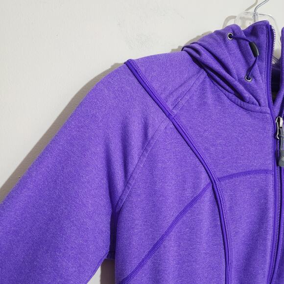 Athleta full 2way zip purple Rishi athletic hooded jacket woman's size small - Picture 15 of 16